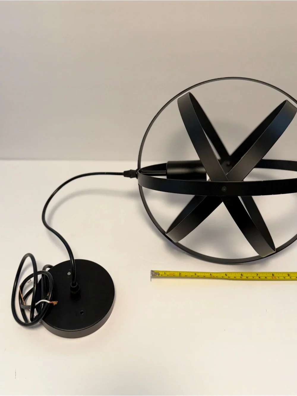 Modern Black Orb Pendant Light - adjustable kitchen dining entry light
